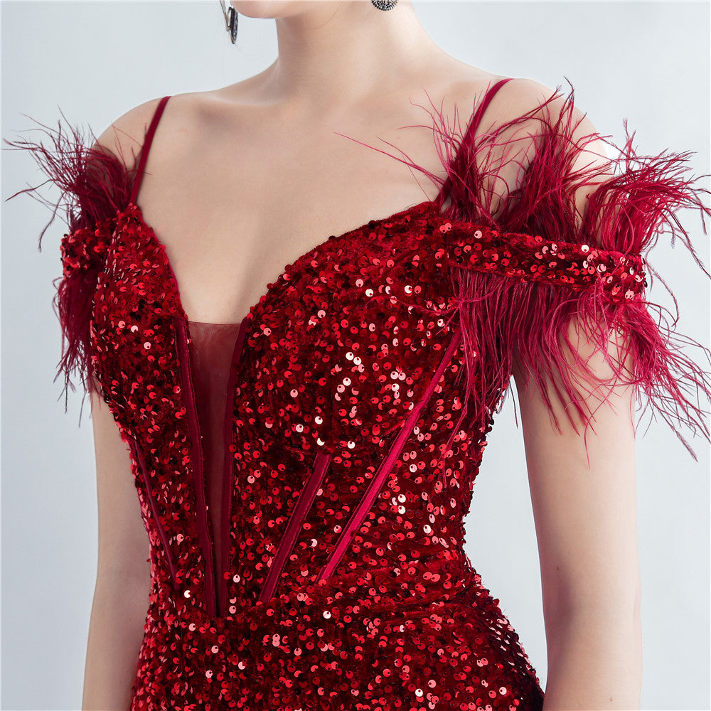 Women's 2025 Luxury Slim Evening Dress for Banquets and Celebrities