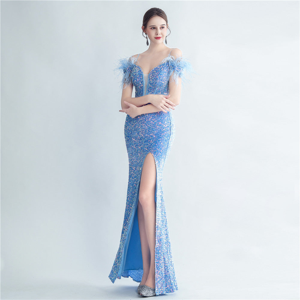 Women's 2025 Luxury Slim Evening Dress for Banquets and Celebrities
