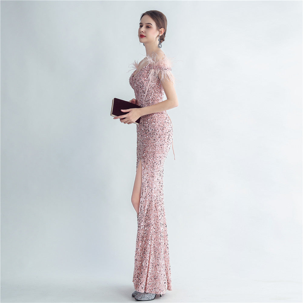 Women's 2025 Luxury Slim Evening Dress for Banquets and Celebrities