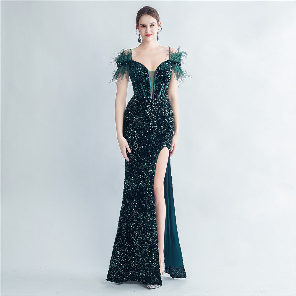 Women's 2025 Luxury Slim Evening Dress for Banquets and Celebrities