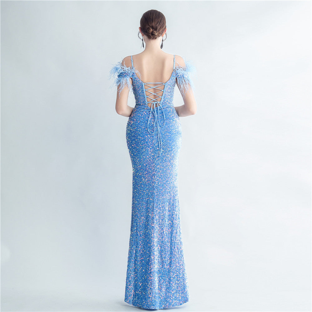 Women's 2025 Luxury Slim Evening Dress for Banquets and Celebrities