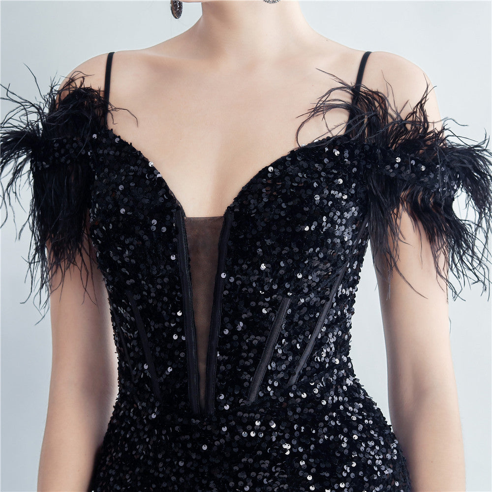 Women's 2025 Luxury Slim Evening Dress for Banquets and Celebrities