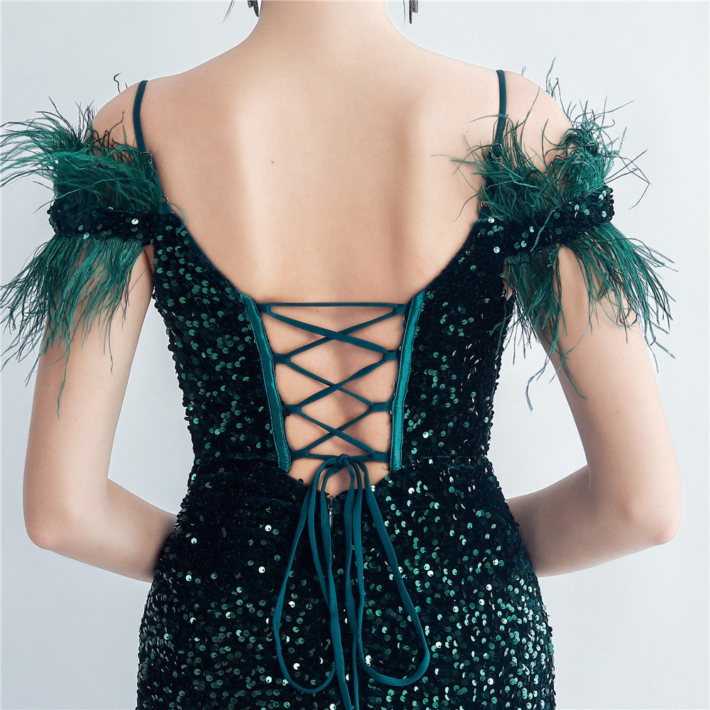 Women's 2025 Luxury Slim Evening Dress for Banquets and Celebrities