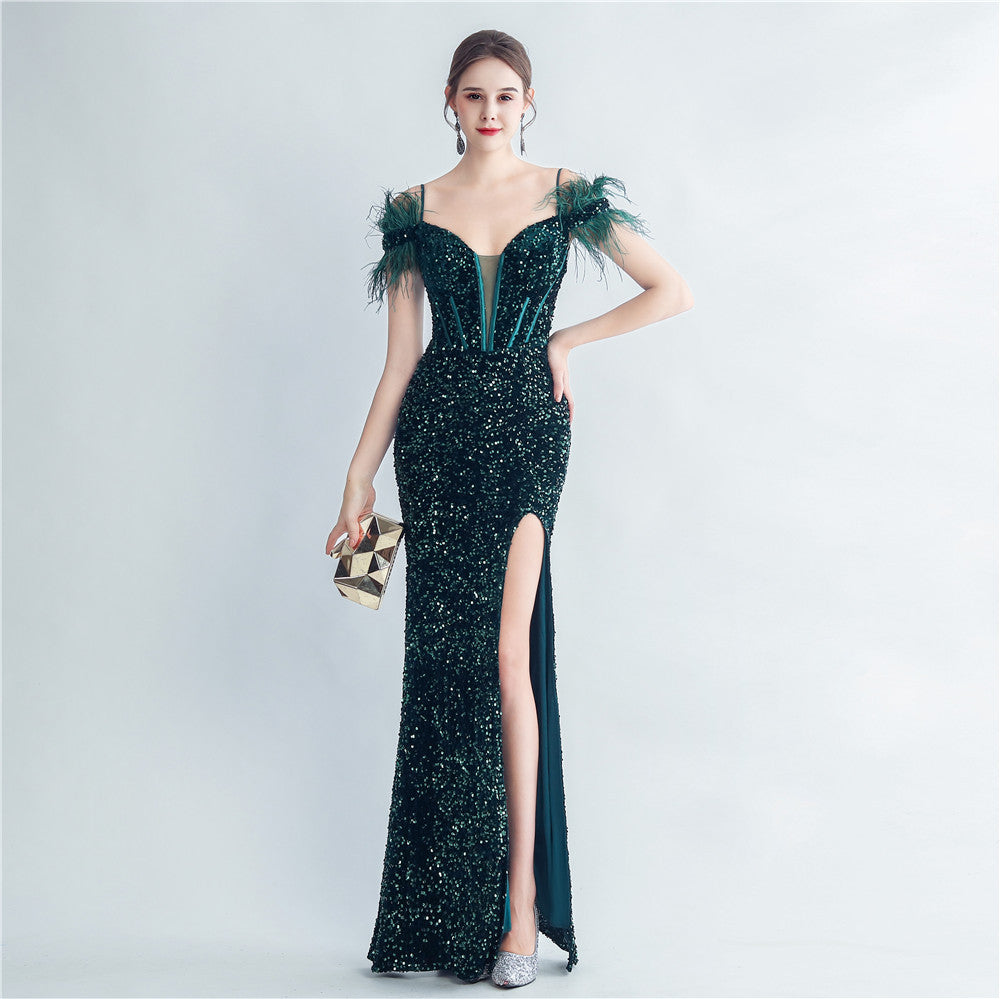 Women's 2025 Luxury Slim Evening Dress for Banquets and Celebrities