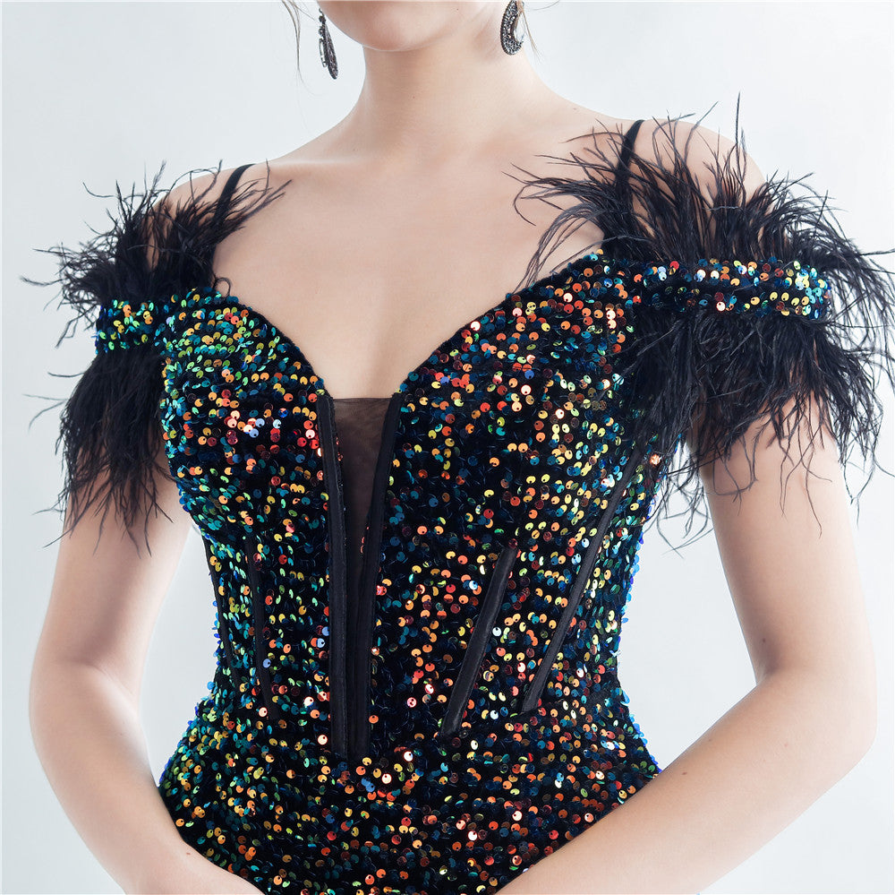 Women's 2025 Luxury Slim Evening Dress for Banquets and Celebrities