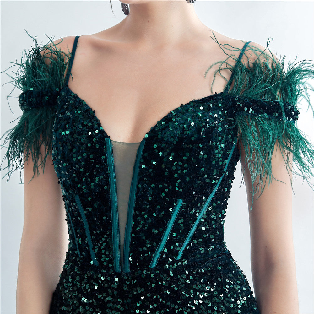 Women's 2025 Luxury Slim Evening Dress for Banquets and Celebrities