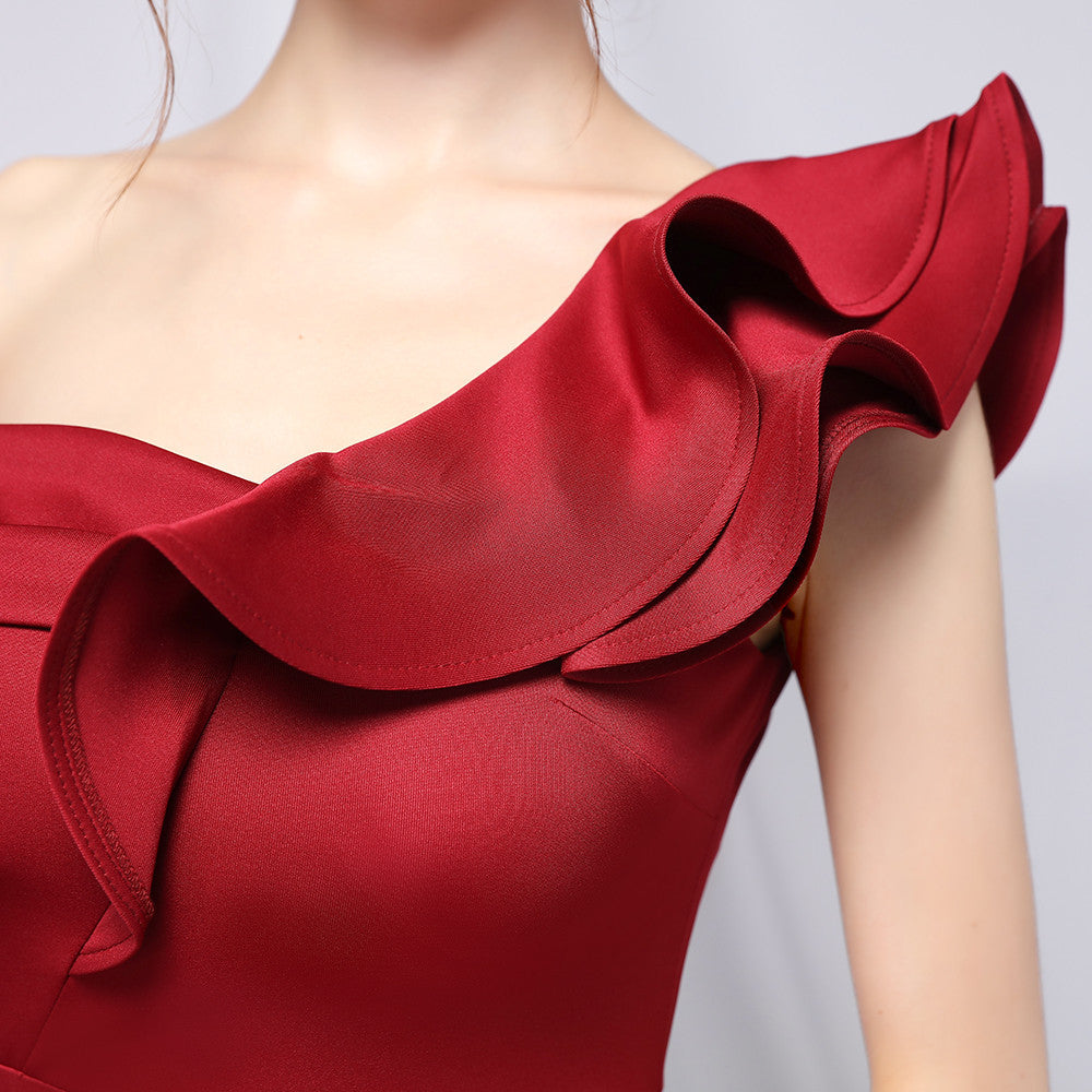 Temperamental Lady Goddess Fishtail Evening Dress