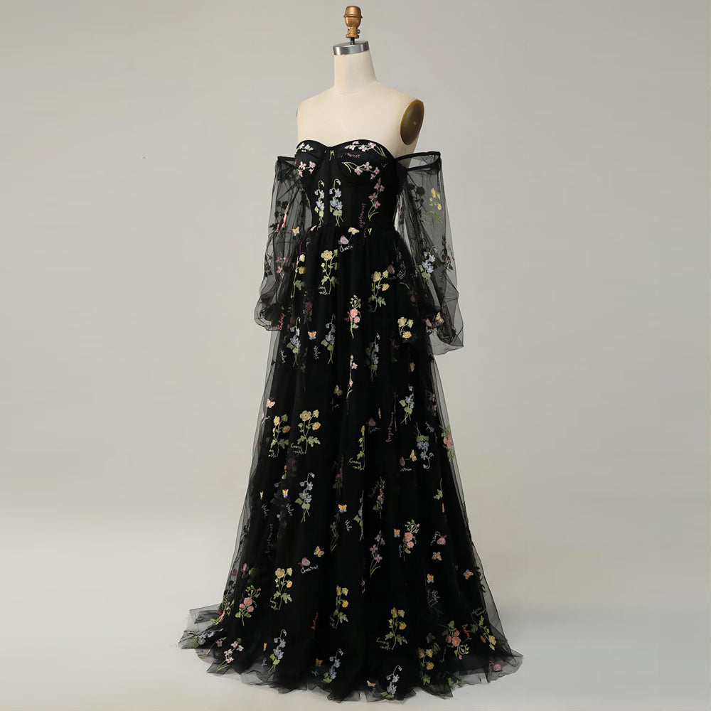 Sisters Bridesmaid Dress with Floral One-Shoulder Tube Top for Performance and Events