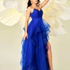 V-Neck A-Line Luxury Prom Dress for Birthday Party