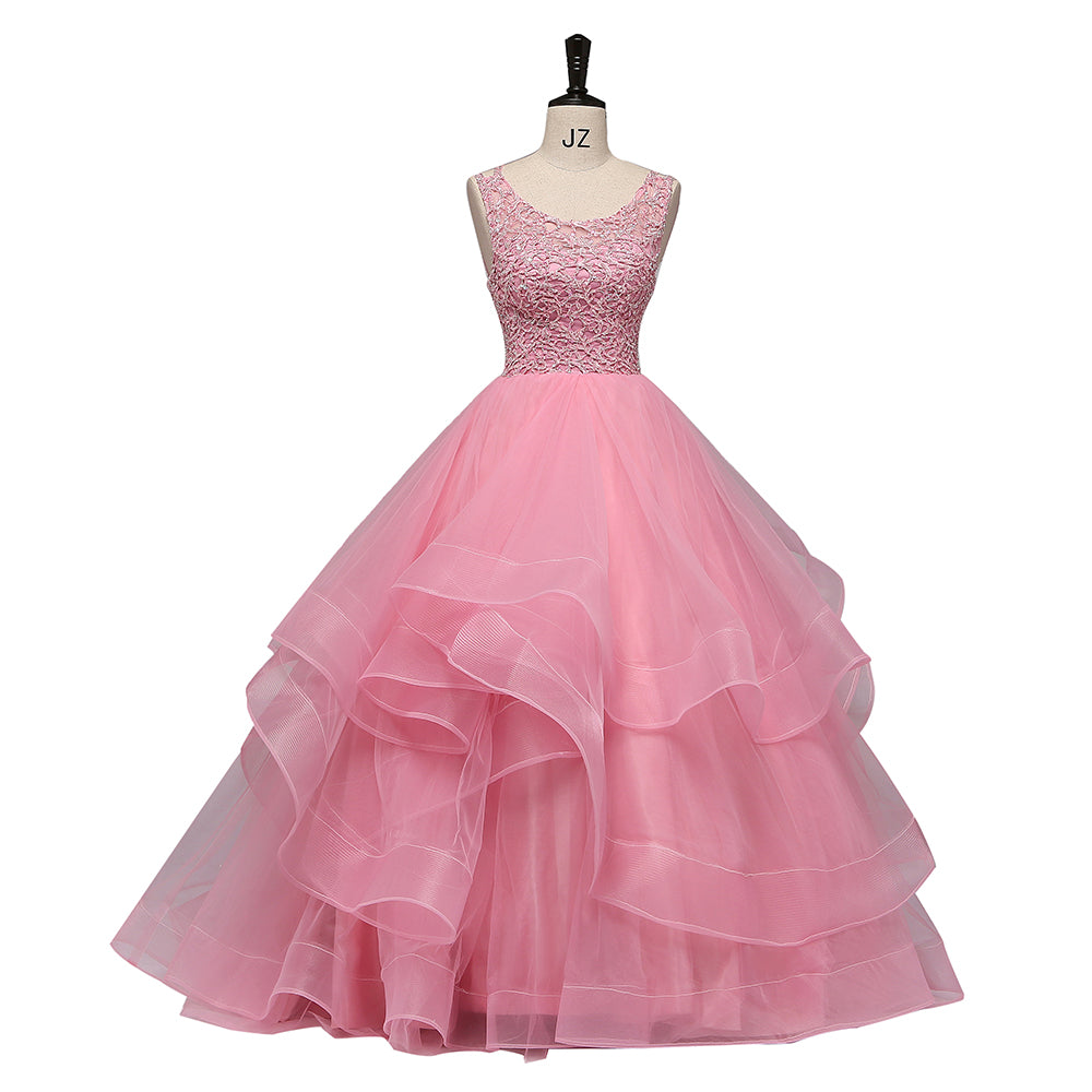 Elegant Lace Sequin Evening Dress for Banquet and Adult Ceremony (No Return)