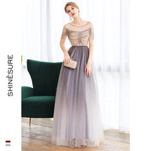 Elegant Lace Sequin Evening Dress for Banquet and Adult Ceremony (No Return)