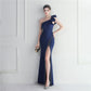Noble One-Shoulder Ruffle Evening Dress