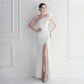 Noble One-Shoulder Ruffle Evening Dress