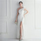 Noble One-Shoulder Ruffle Evening Dress
