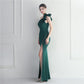 Noble One-Shoulder Ruffle Evening Dress