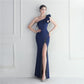 Noble One-Shoulder Ruffle Evening Dress