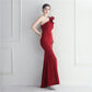 Noble One-Shoulder Ruffle Evening Dress