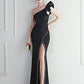 Noble One-Shoulder Ruffle Evening Dress