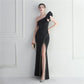Noble One-Shoulder Ruffle Evening Dress