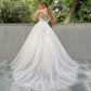 2025 Lace Long Sleeve Satin Wedding Dress, Round Neck, Customizable Plus Size