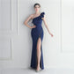Noble One-Shoulder Ruffle Evening Dress