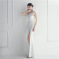 Noble One-Shoulder Ruffle Evening Dress