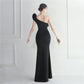 Noble One-Shoulder Ruffle Evening Dress