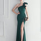 Noble One-Shoulder Ruffle Evening Dress