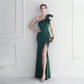 Noble One-Shoulder Ruffle Evening Dress