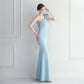 Noble One-Shoulder Ruffle Evening Dress