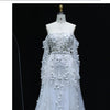 Purple One-Shoulder Fishtail 3D Flower Evening Dress (Plus Size)